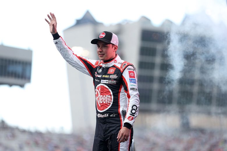 Christopher Bell waves to the crowd.