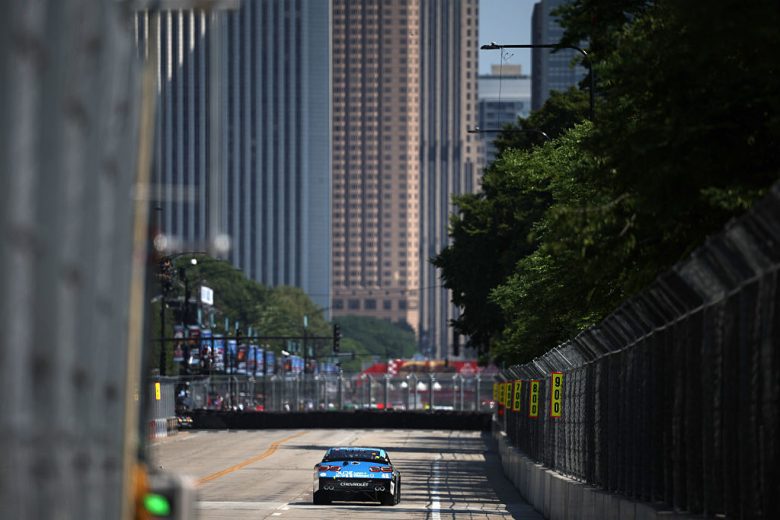 Xfinity Series action at Chicago.