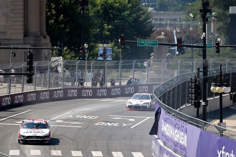 Xfinity Series action at Chicago.