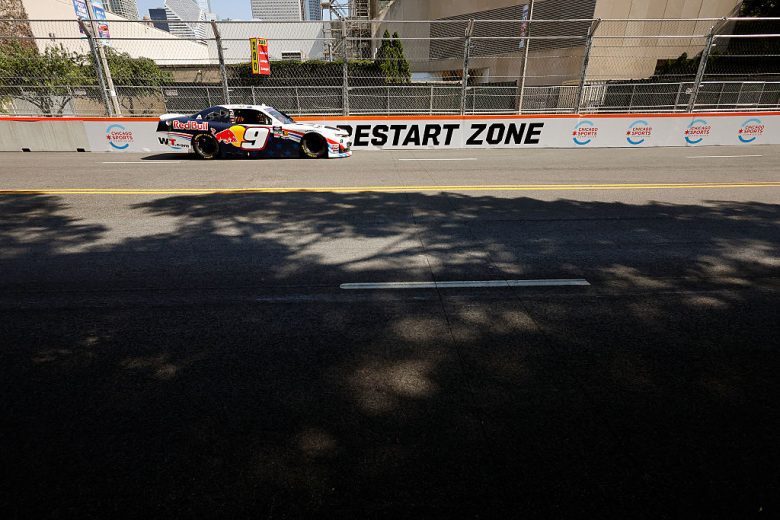 Shane van Gisbergen drives at Chicago.