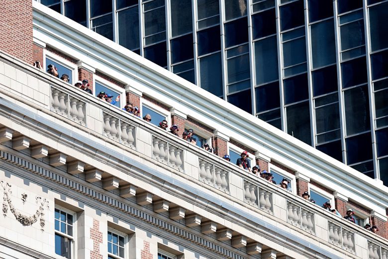 Spotters look on at Chicago.