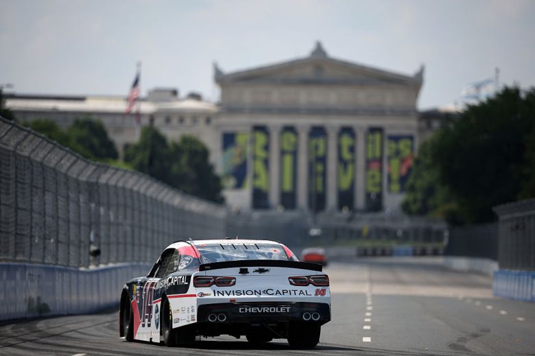 Connor Mosack drives at Chicago.