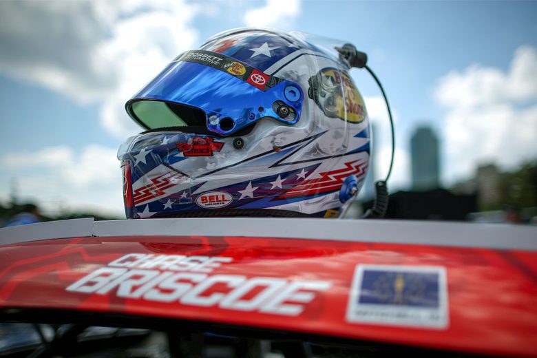 Chase Briscoe's helmet at Chicago.