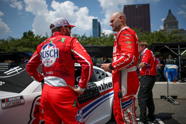 Ross Chastain and Shane van Gisbergen talk at Chicago.