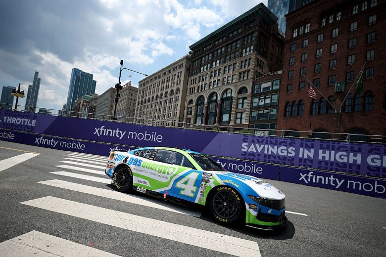 Noah Gragson drives at Chicago.