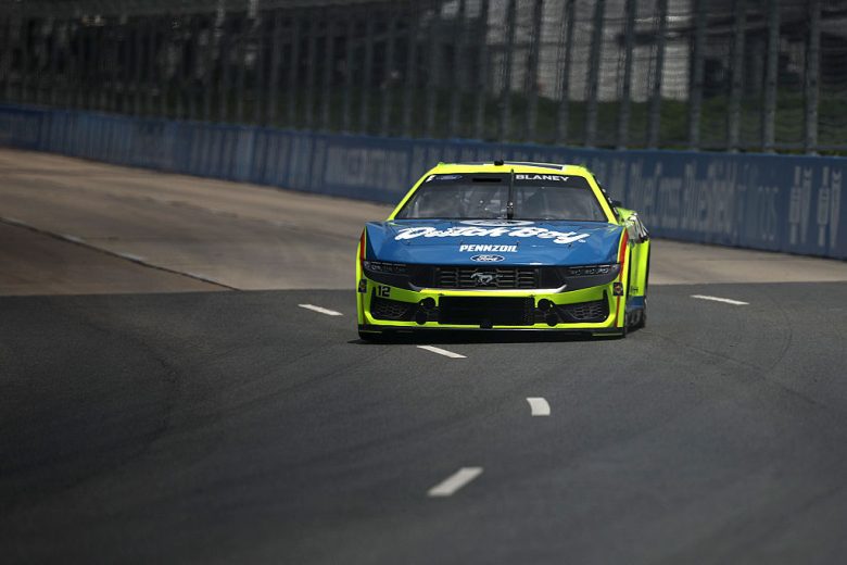 Ryan Blaney drives at Chicago.