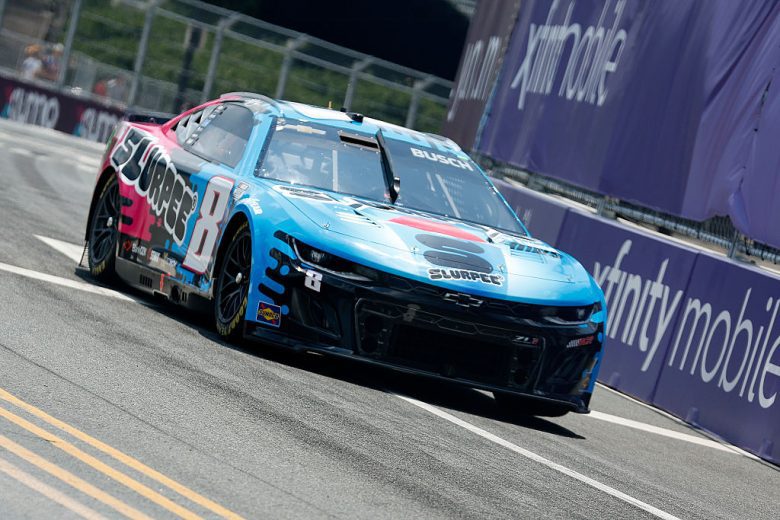 Kyle Busch drives at Chicago.