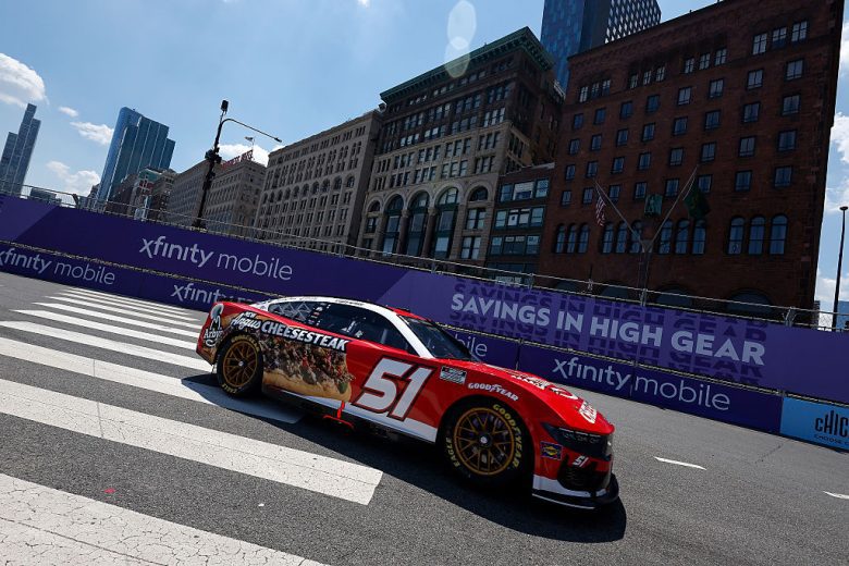 Cody Ware drives at Chicago.