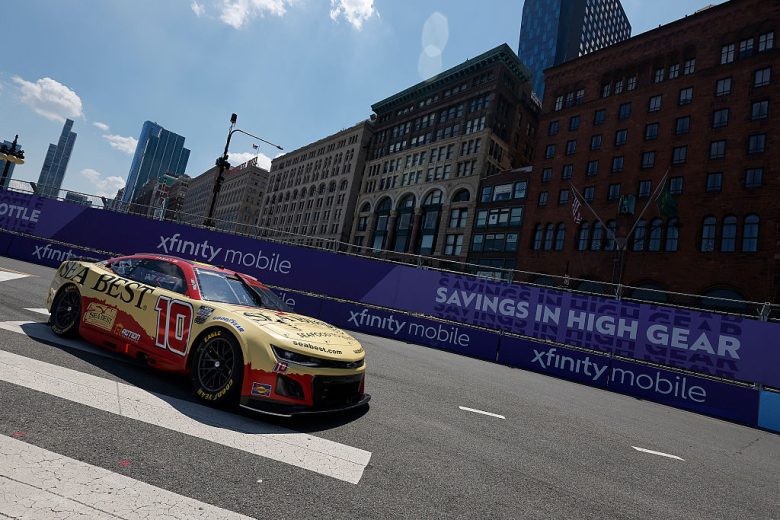 Ty Dillon drives at Chicago.