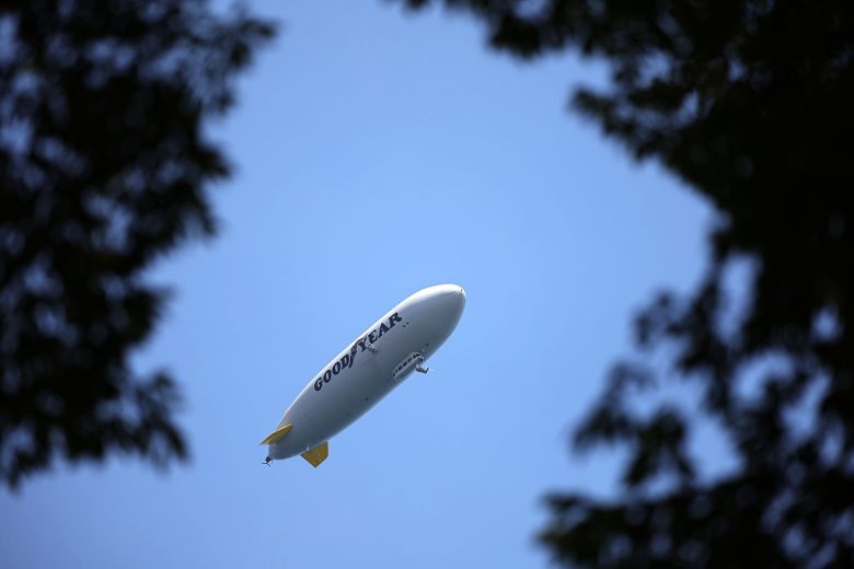 The Goodyear blimp at Chicago.