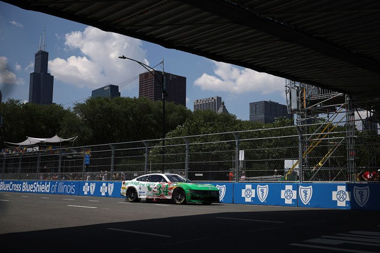 Todd Gilliland drives at Chicago.