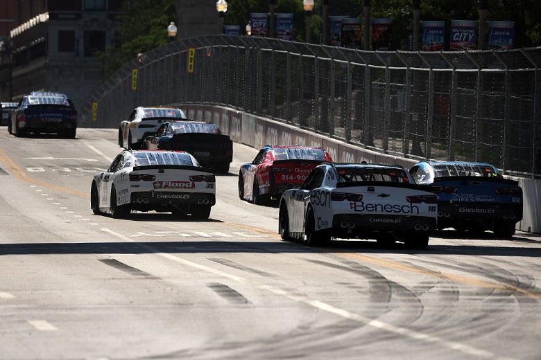 A general view of racing at Chicago.