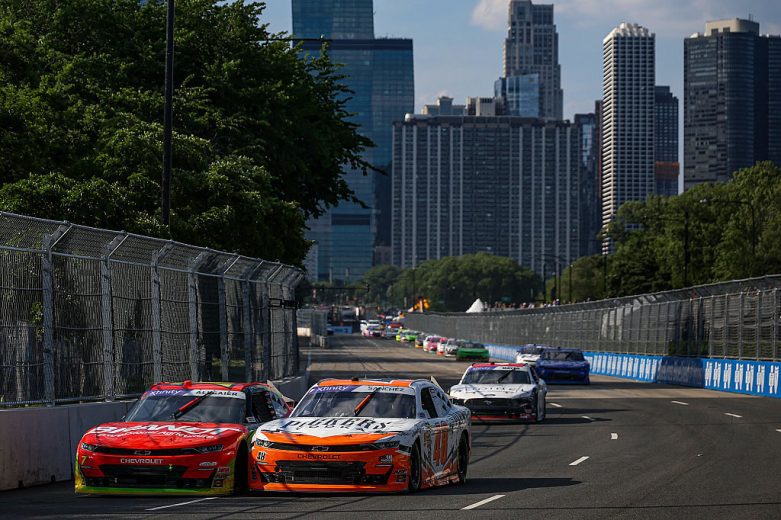 A general view of racing at Chicago.