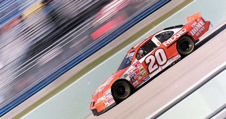 Tony Stewart drives No. 20 Home Depot car at Homestead Miami Speedway.