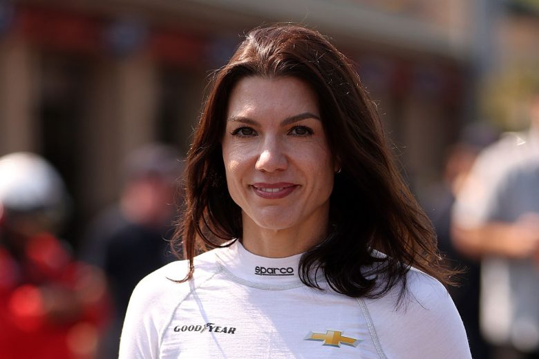 Katherine Legge looks on at Sonoma.
