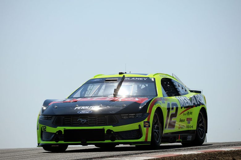 Ryan Blaney drives at Sonoma.