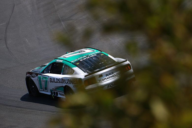 Chris Buescher drives at Sonoma.
