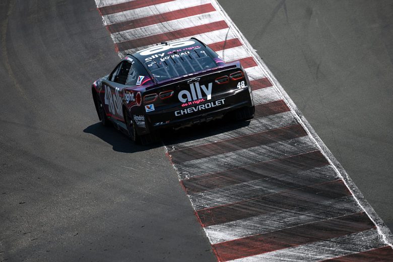 Alex Bowman drives at Sonoma.