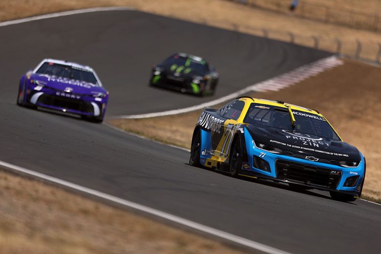 Michael McDowell drives at Sonoma.
