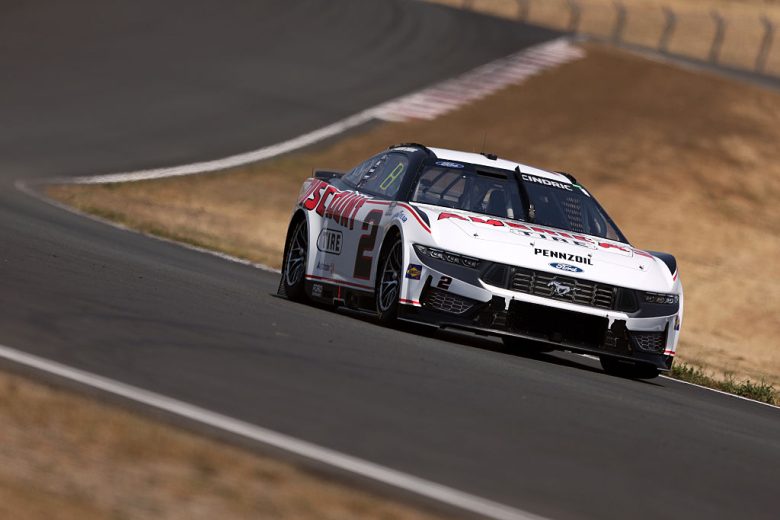 Austin Cindric drives at Sonoma.