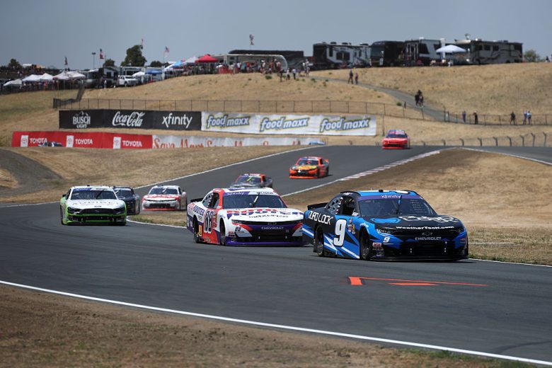 A general view of racing at Sonoma.