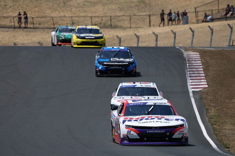 A general view of racing at Sonoma.