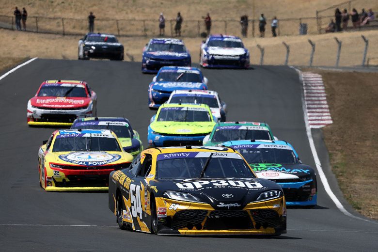 A general view of racing at Sonoma.