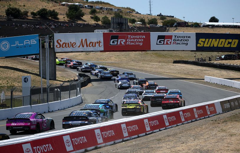 A general view of racing at Sonoma.