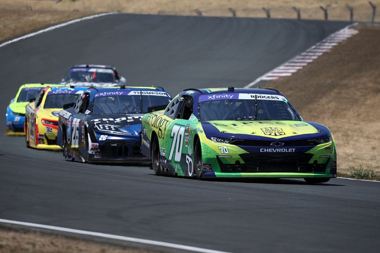 A general view of racing at Sonoma.
