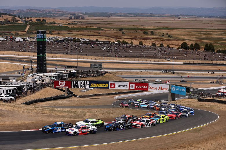 A general view of racing at Sonoma.
