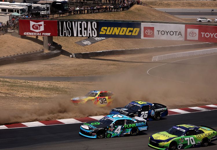 A general view of racing at Sonoma.