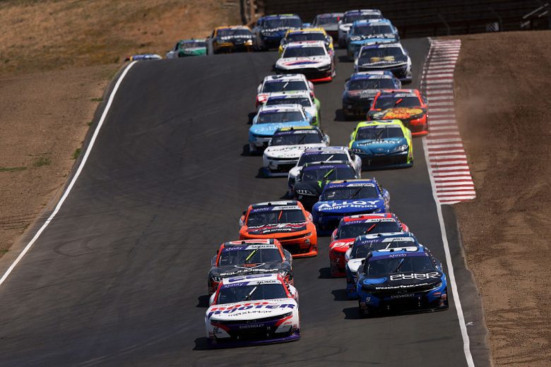 A general view of racing at Sonoma.