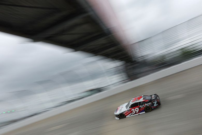 Ryan Sieg drives at Dover.