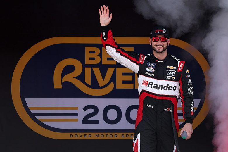 Anthony Alfredo waves to fans at Dover.