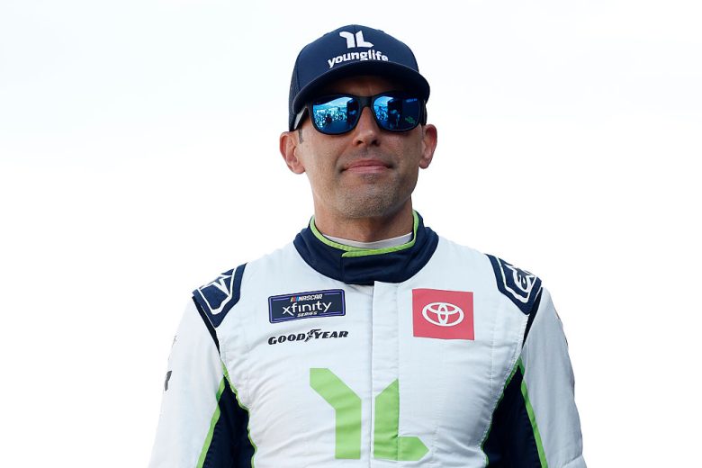 Aric Almirola looks on at Dover.