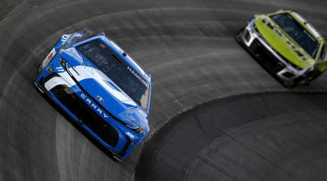 Featured image for Denny Hamlin holds off Briscoe in double overtime for Dover victory