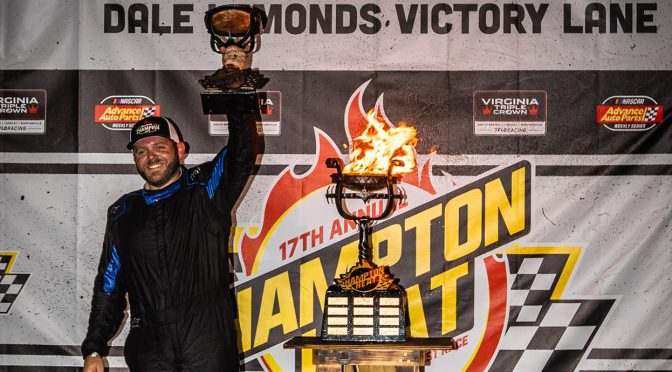 Featured Image for Matt Waltz finally prevails in his home track’s biggest race, wins the Hampton Heat at Langley Speedway