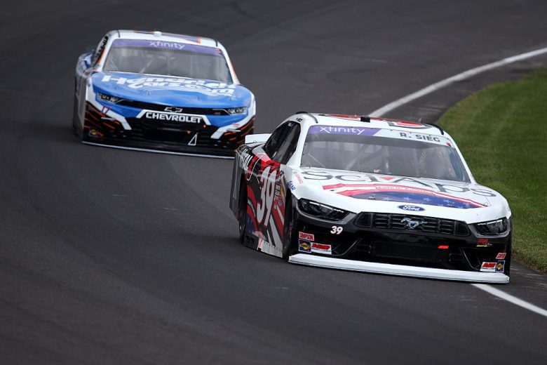 Ryan Sieg drives at Indianapolis.