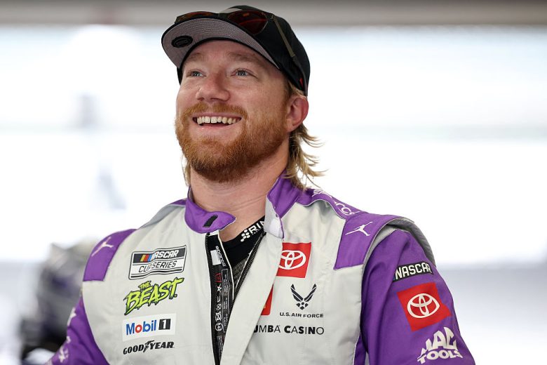 Tyler Reddick looks on at Indianapolis.