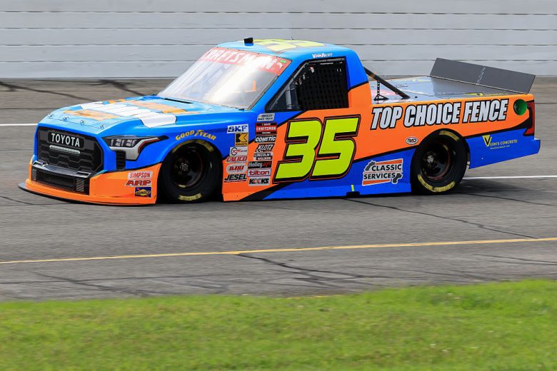 Greg Van Alst drives at IRP.