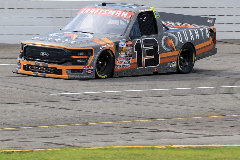 Jake Garcia drives at IRP.