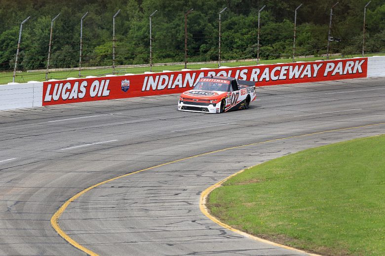 Brenden Queen drives at IRP.