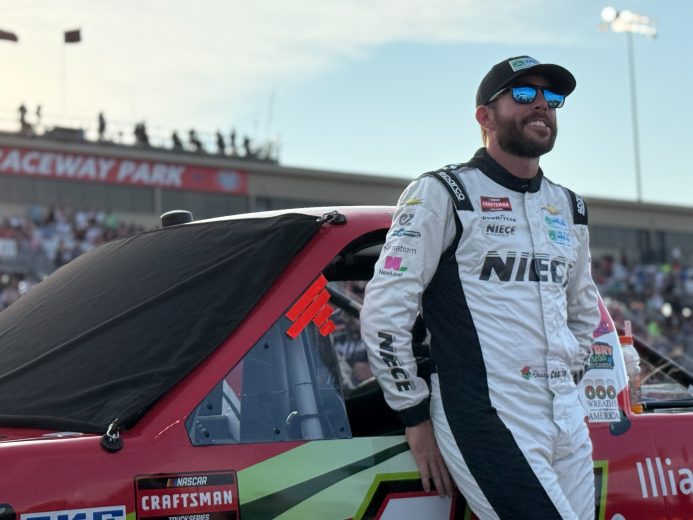 Ross Chastain looks on at IRP.