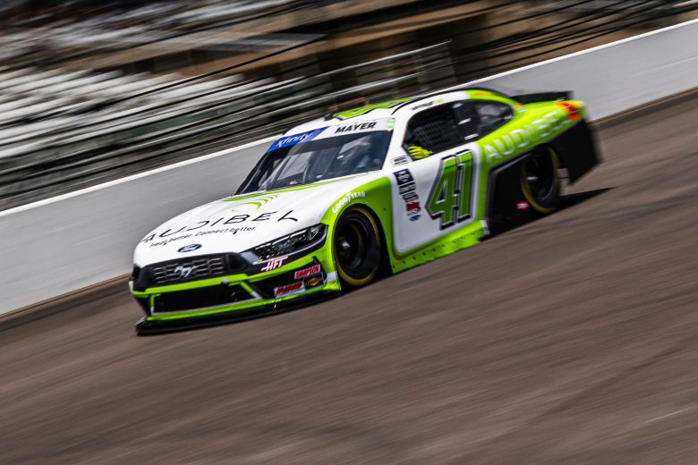 Sam Mayer drives at Indianapolis.
