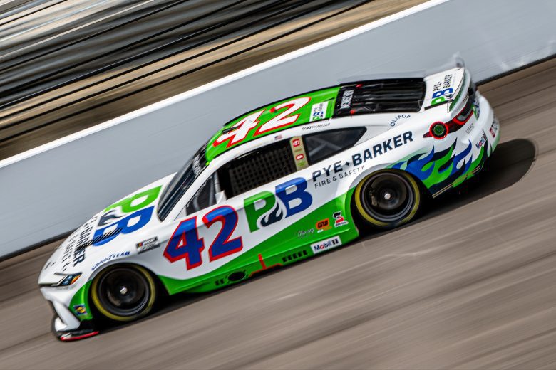 John Hunter Nemechek drives at Indianapolis.