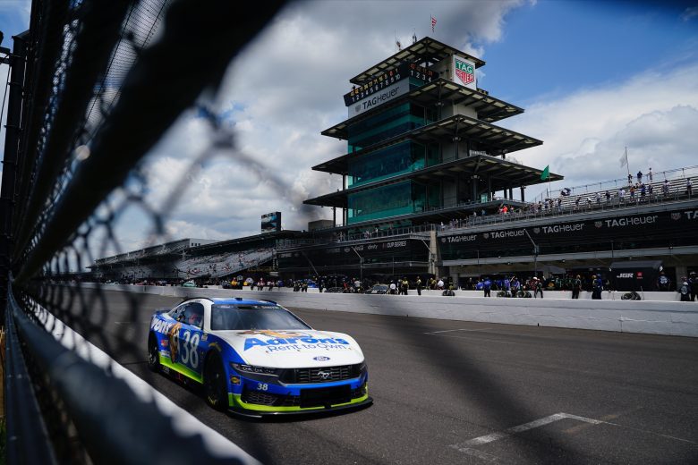 Zane Smith drives at Indianapolis.
