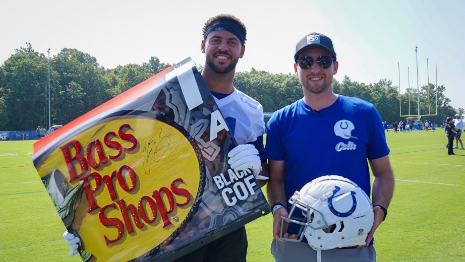 Chase Briscoe and his family visit the Indianapolis Colts.