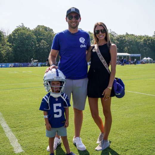 Chase Briscoe and his family visit the Indianapolis Colts.