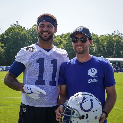 Chase Briscoe and his family visit the Indianapolis Colts.