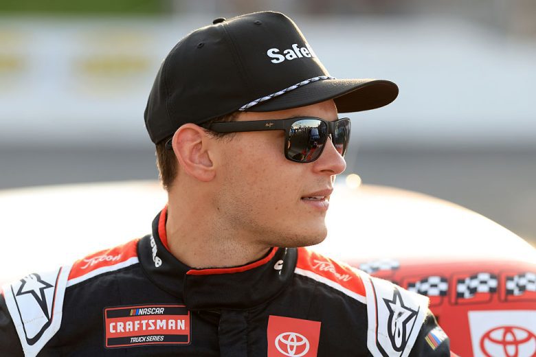 Corey Heim looks on at IRP.